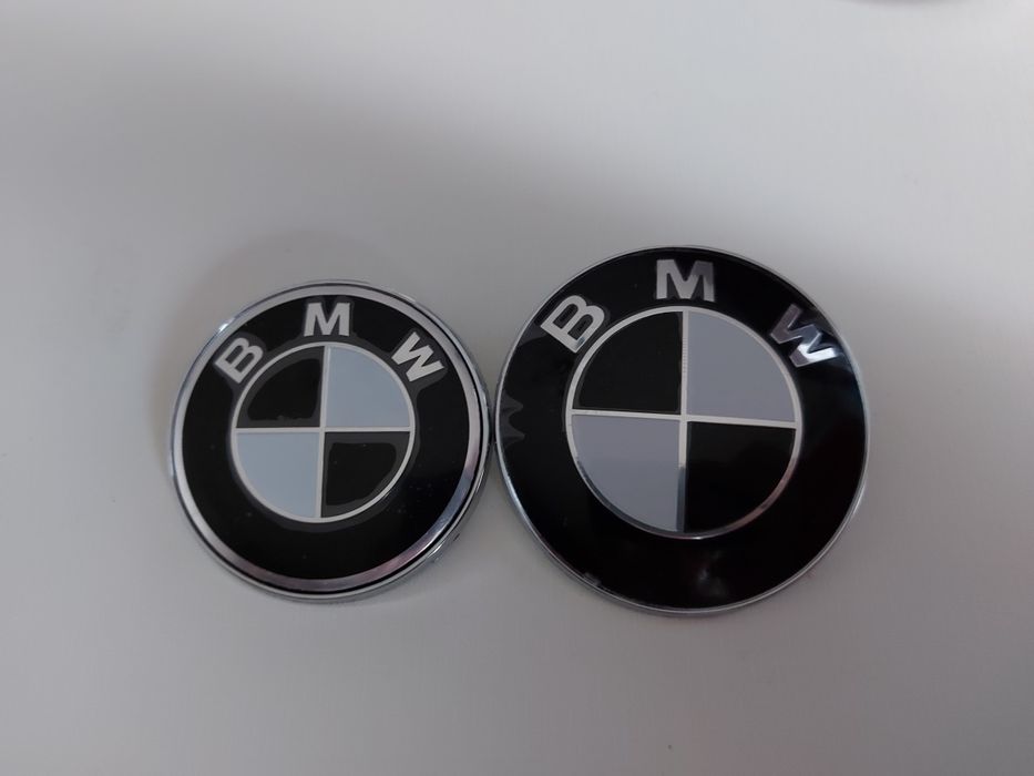 Бмв емблема бяло с черно 82мм 74мм 78мм 45мм 68мм Е36 Е46 Е60 Е61 Е91