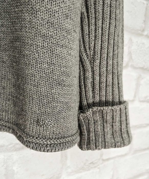 ESCADA 100% Мериносова вълна дамски пуловер с висока яка размер XL