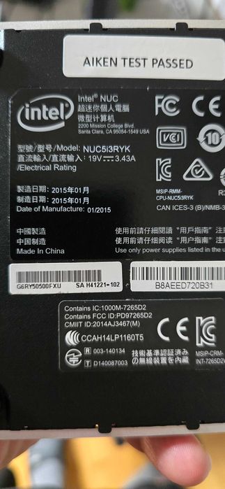 Продавам 2 броя мини компютри Intel NUC NUC5i3RYK – Core i3