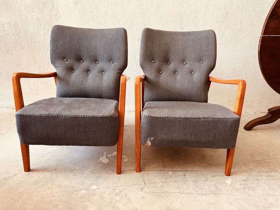 Винтидж датски кресла Danish Modern, тик, Svend Åge Eriksen стил, 1968–1974