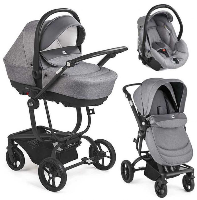 Cam Taski Sport – сиво , Комбинирана количка 3 в 1