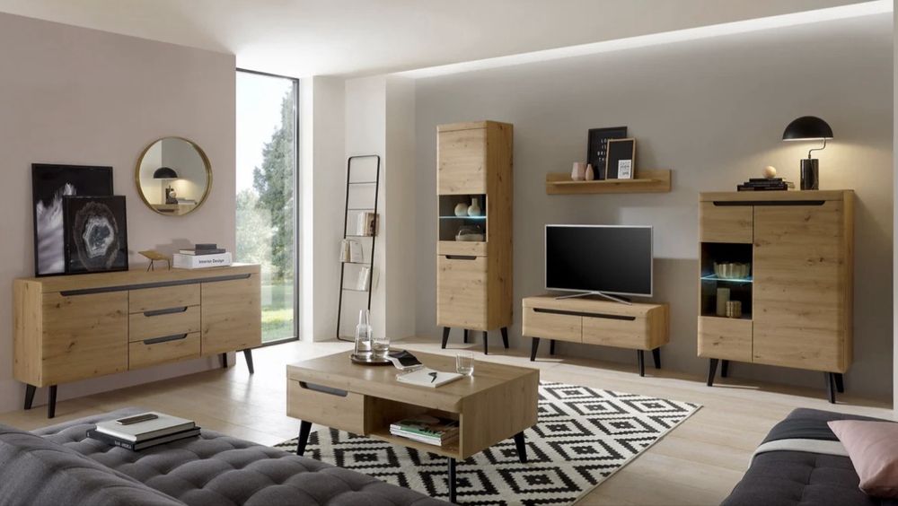 Set mobilier living (comodă TV + dulap + măsuță)