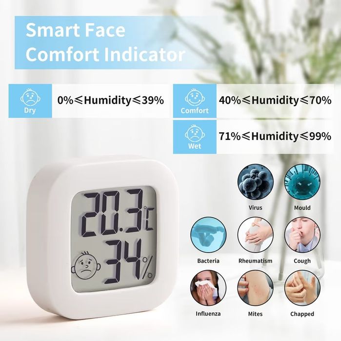 Set de termometru si hidrometru umiditate temperatura casa smart