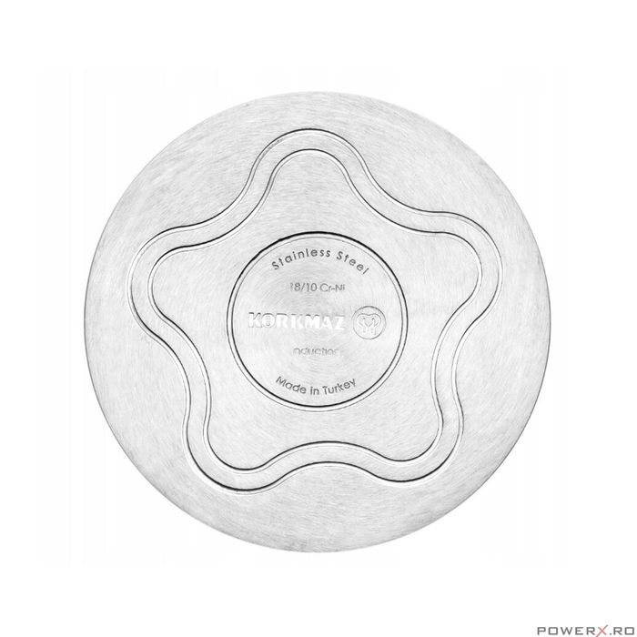 Oala cu capac din inox, 26X13cm 6.8litri, compatibila cu toate