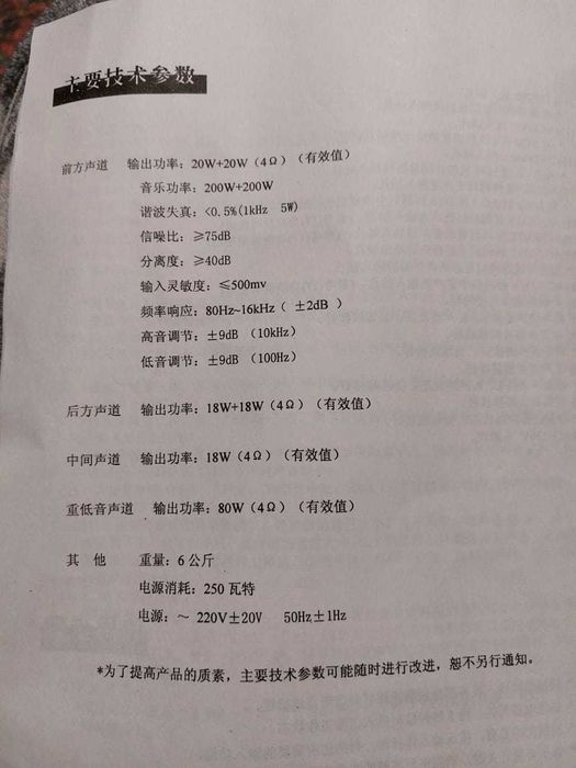 Усилитель звука, колонки SHARP (для домашнего кинотеатра)