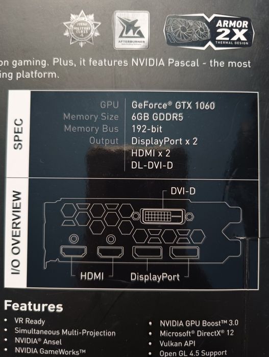 Vând placa video GeForce GTX 1060
