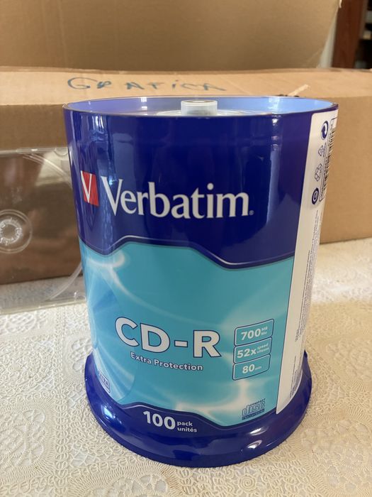 Verbatim 100 CD-R noi + 170 carcase CD Jewel Case