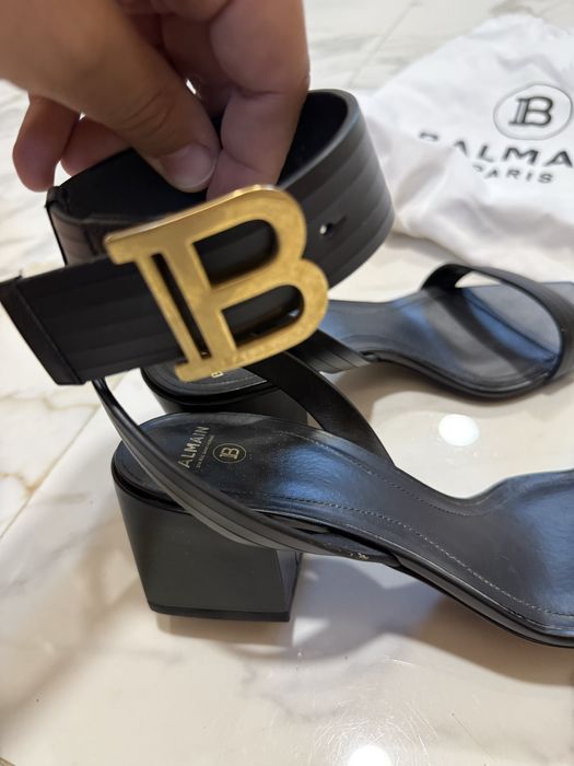 Дамски сандали естествена кожа Balmain Sandals - Calf-skin leather
