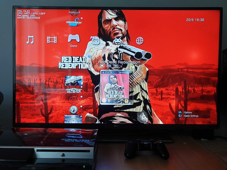 PS3 modat CFW 320 GB + 40 jocuri (GTA V, Red Dead, God of War, NFS)