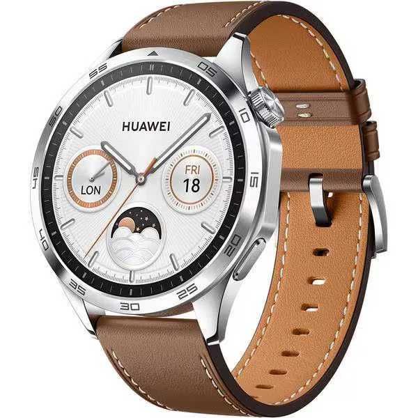 Smartwatch Huawei Watch GT 4 46 mm Curea piele Maro sigilat Garantie