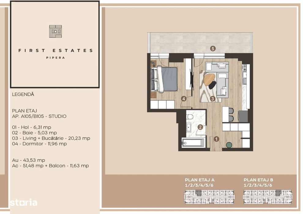Studio Dublu Oferit Spre Vanzare/Pipera/Loc De Parcare Suprateran