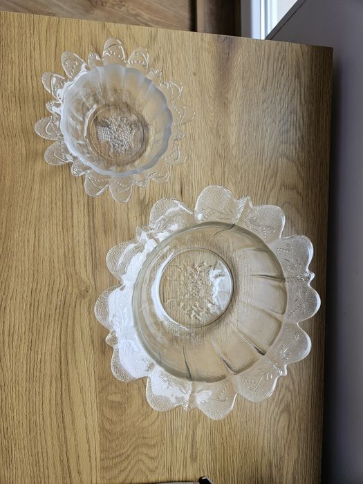 2 стъклени купи комплект за салати и др.