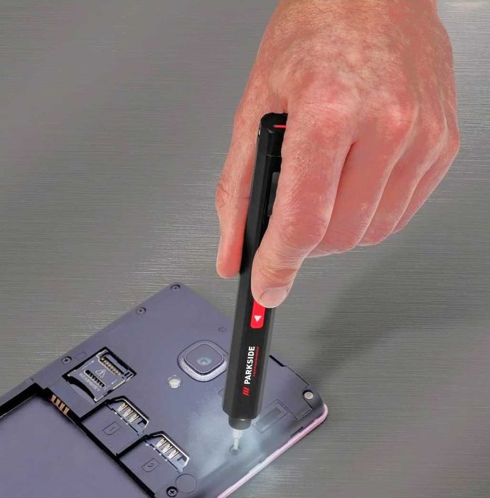 Șurubelniță de precizie, electrică cu acumulator 4 V si 48 de biți, pt GSM, laptop, tablete, mecanica fina, noua, sigilata, realizata in Germania