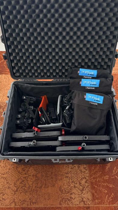 Aputure LS1c kit 4 lumini led cu hard case