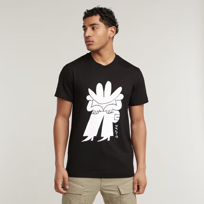 Оригинална НОВА тениска G-Star Raw Boots S , M мъжка черна