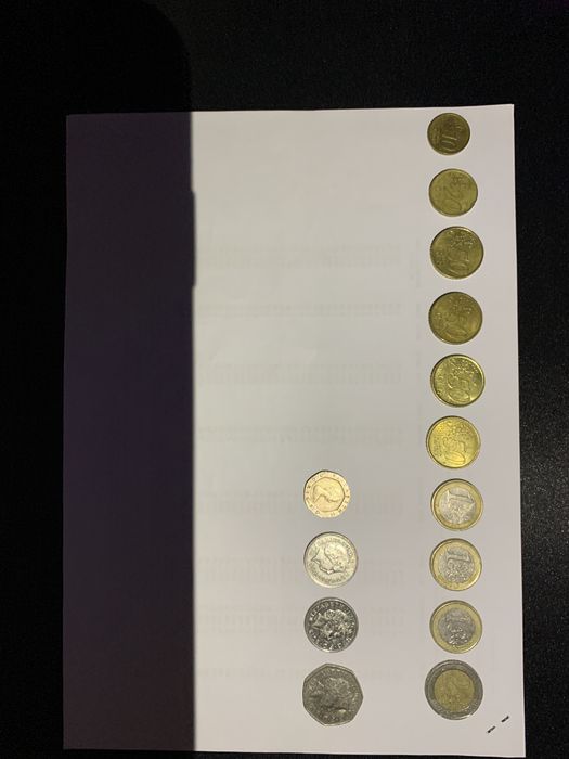 Monede de colectie Euro si Pounds.