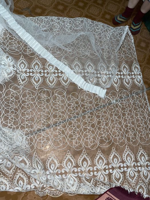 Белая тюль-сетка