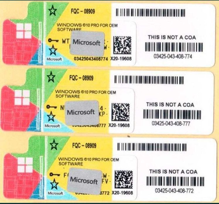 Windows стикер лицензионный