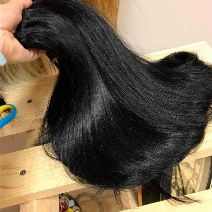 Коса черна използвана 60см.,100гр