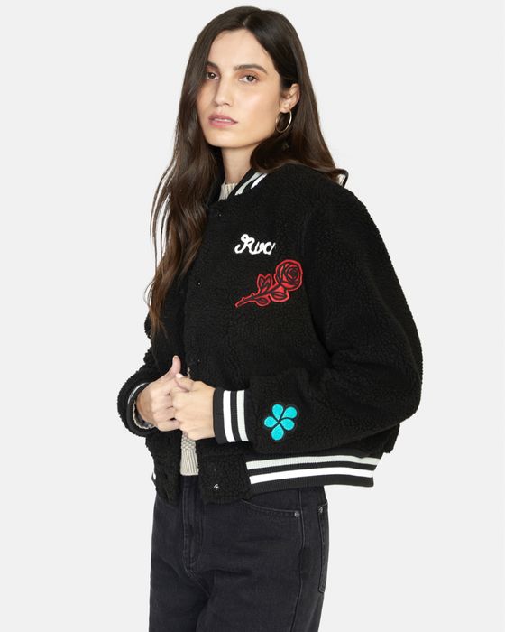 RVCA x Mark Oblow Dream Team Jacket ОРИГИНАЛ дамско яке/теди/шерпа M-L