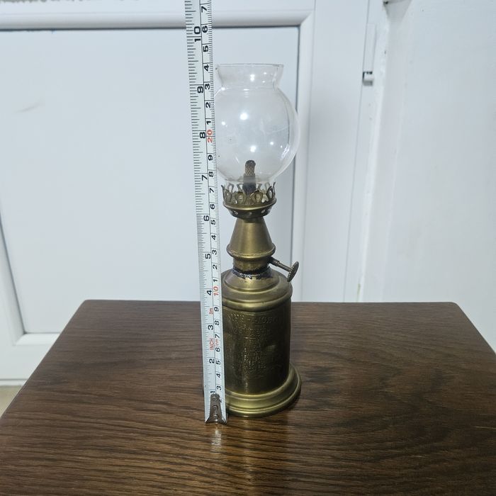 Lampă din alamă cu petrol Franța 1890-1920