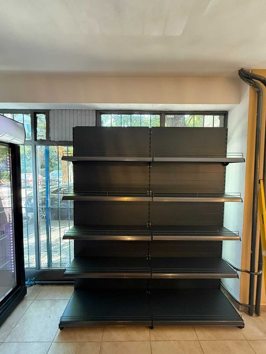 Стелажи за магазини в тъмно сив мат - НОВИ/ДОСТЪПНИ ЦЕНИ