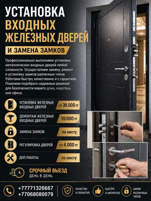 Установка дверей и замена замков