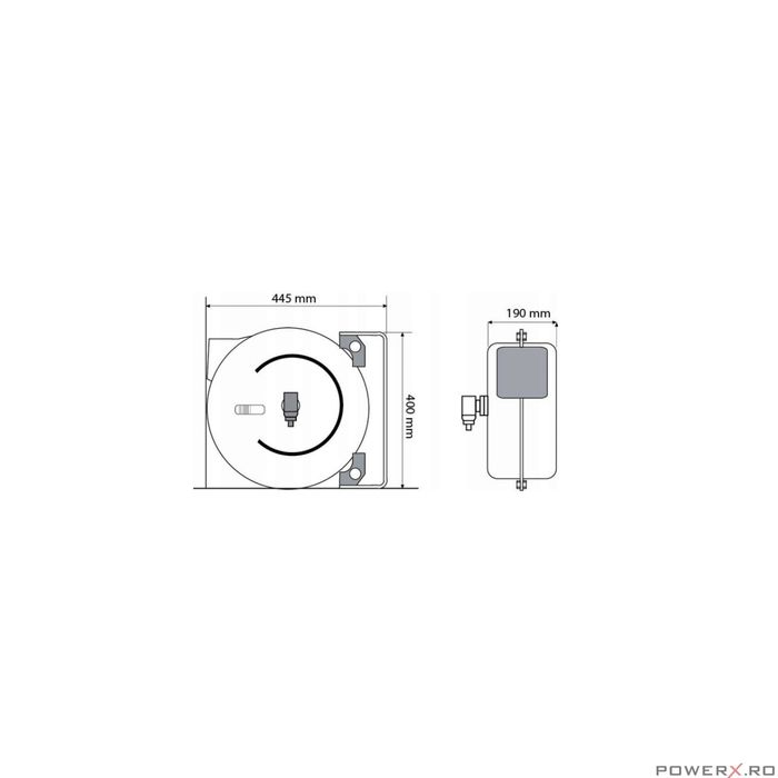 Tambur cu furtun pentru aer comprimat si apa, 3/8" 15 m, Asta