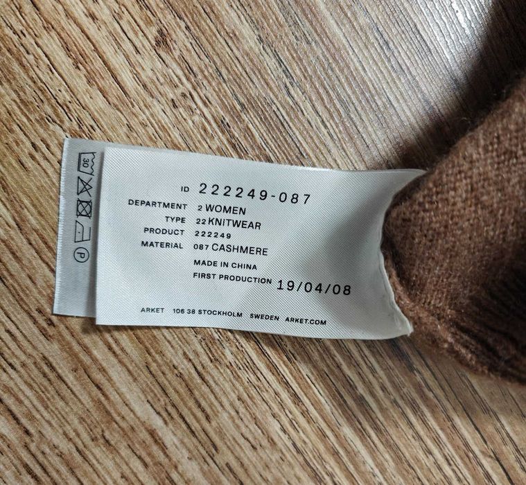 ARKET 100% Кашмирен дамски пуловер размер S