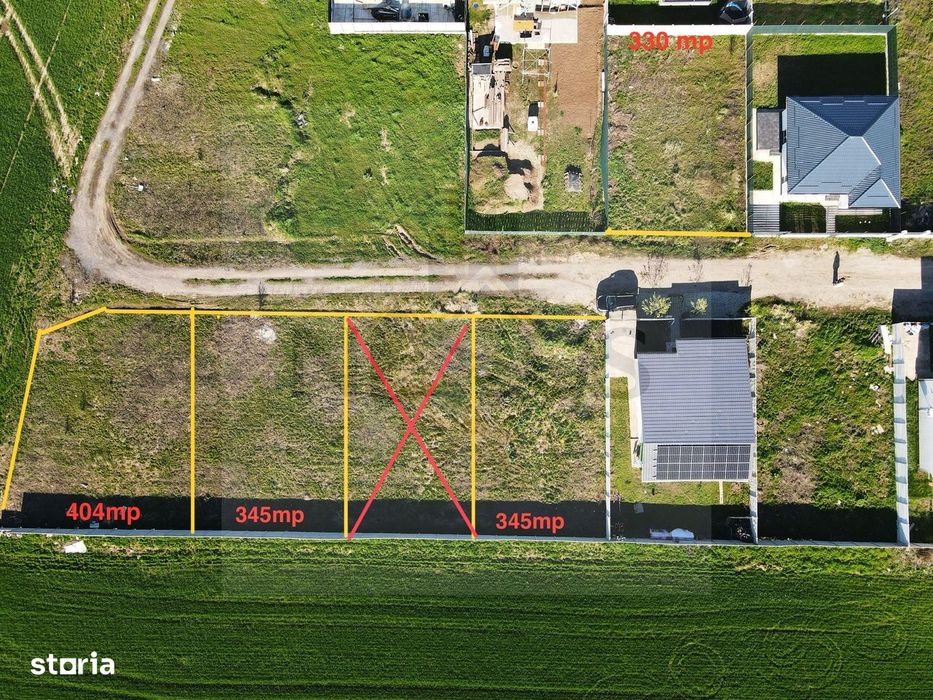 Terenuri 330–404 mp în Berceni (Vidra) – între case, acces rapid