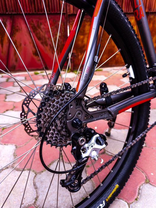 Bike bicicleta hard tail mtb KTM Ultra Trail 26" Continental Race King 2.2 cadru aluminiu L/XL Shimano Deore XT furca SR Suntour XCM