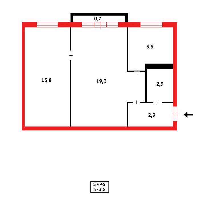Продам 2х ком. 4эт, ул.Абая. Капит.ремонт