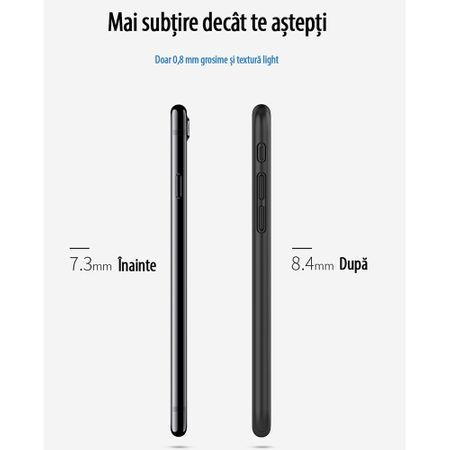 Huse 360 de grade pentru iPhone 7 Plus - Full Body, Negru