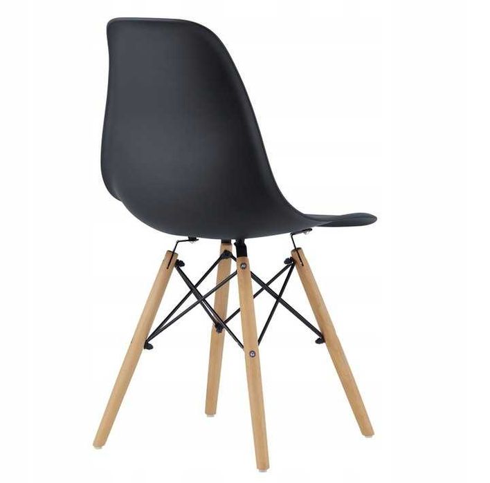 2 Scaune Dining Scandinav Negru