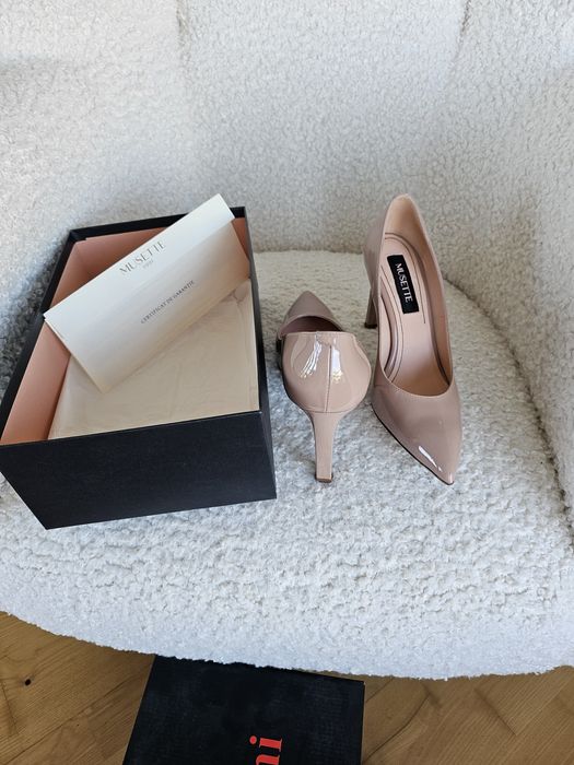 Stiletto Musette noi 37 nude piele lacuita