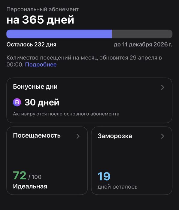 2 абонемента 1фит