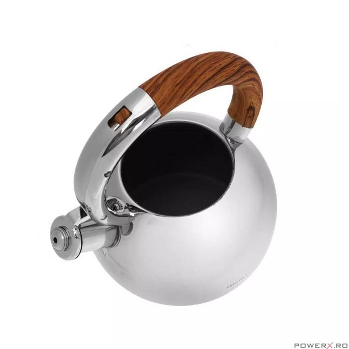 Ceainic argintiu, fierbator traditional, inox, capacitate 3 litri,