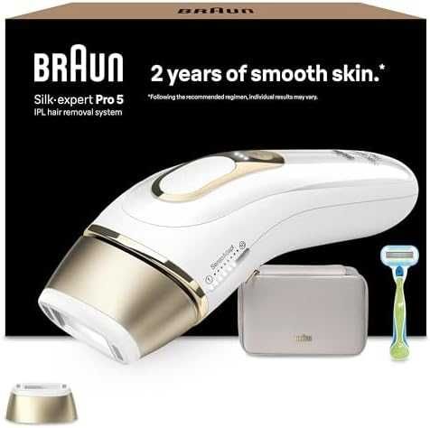 Нов уред Braun Silk Expert Pro 5 IPL Домашна Фотоепилация PL5052 Фотоепилатор Браун за жени обезкосмяване