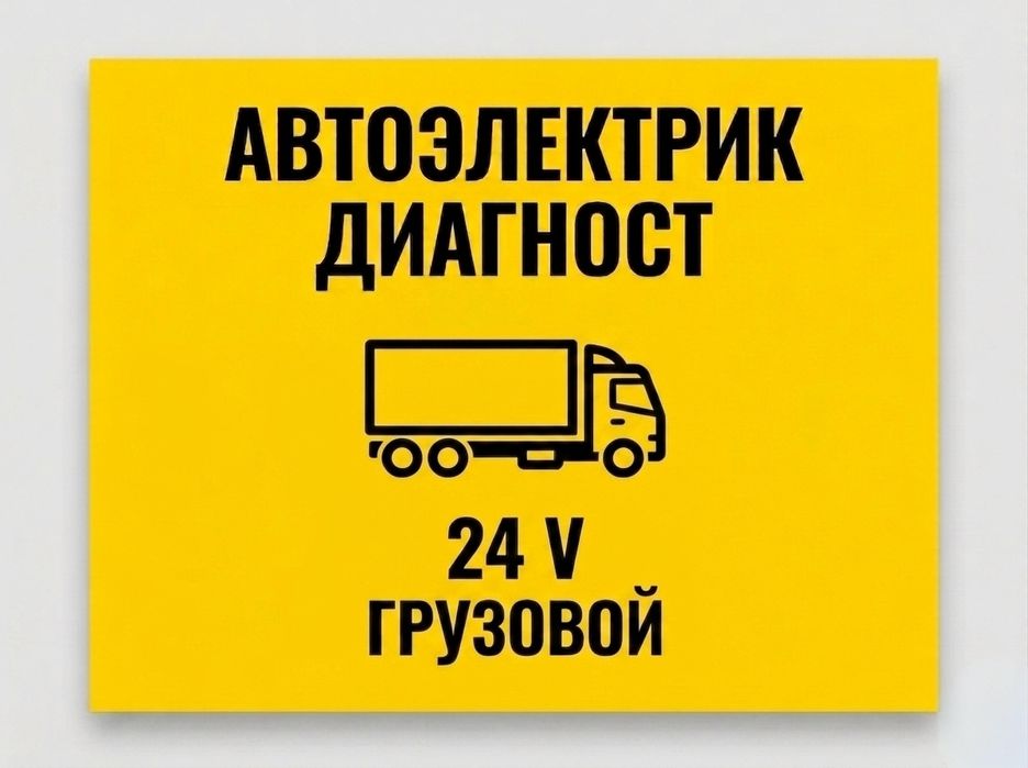 Выезд! Диагностика от 10000 тг. 24В