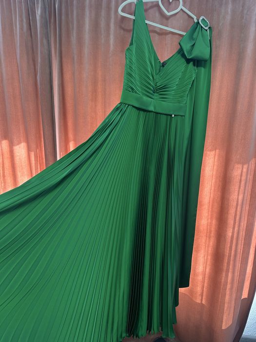 Rochie elegantă verde smarald Nissa – mărimea 38 (S-M)