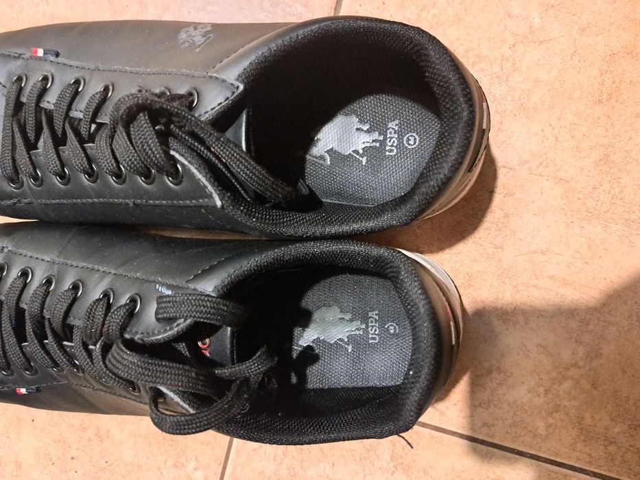 U.S. Polo Assn Чисто НОВИ! Мъжки официални черни кожени обувки