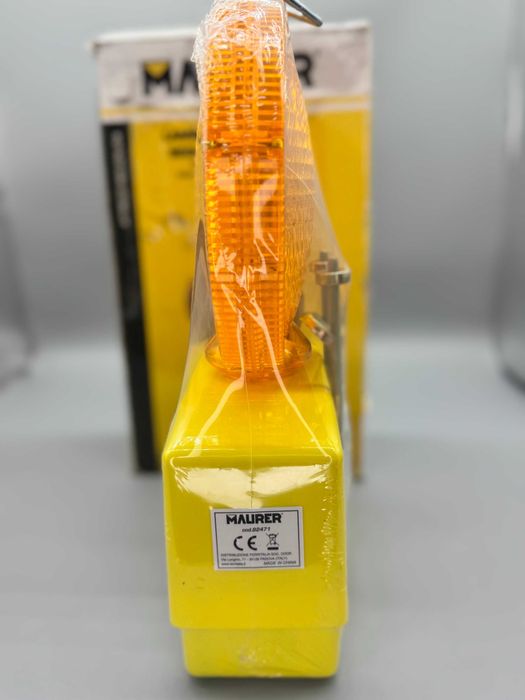 LED сигнална пътна лампа MAURER с оранжева светлина за строителни обекти и аварийна сигнализация