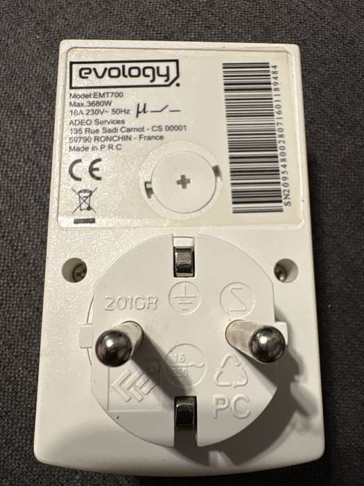 Priza digitala programabila Bachmann EMT700, display LCD, 16A, 230V, max.3680W, Alb