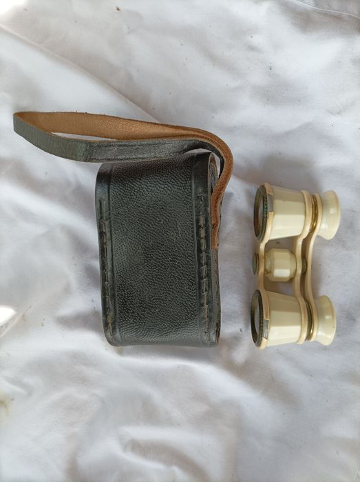 Binoclu vintage cu husa piele