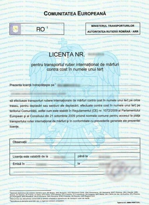 Persoana desemnată / Manager Transport Marfa - Licențe &Copii Conforme