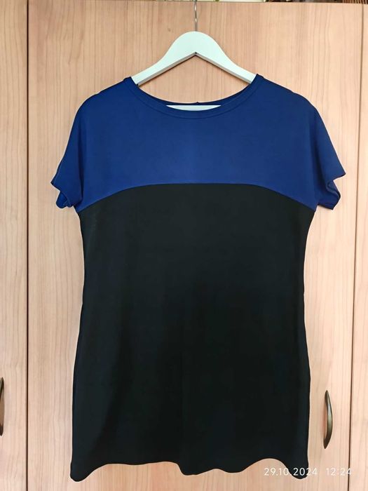 Туника от плътен трикотаж с къс ръкав и джобове S-M размер