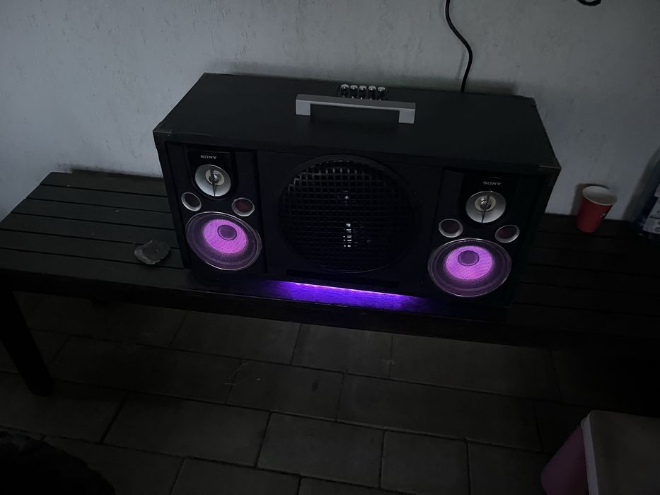 Boombox Bluetooth Custom 2.1 cu Subwoofer 8”, LED