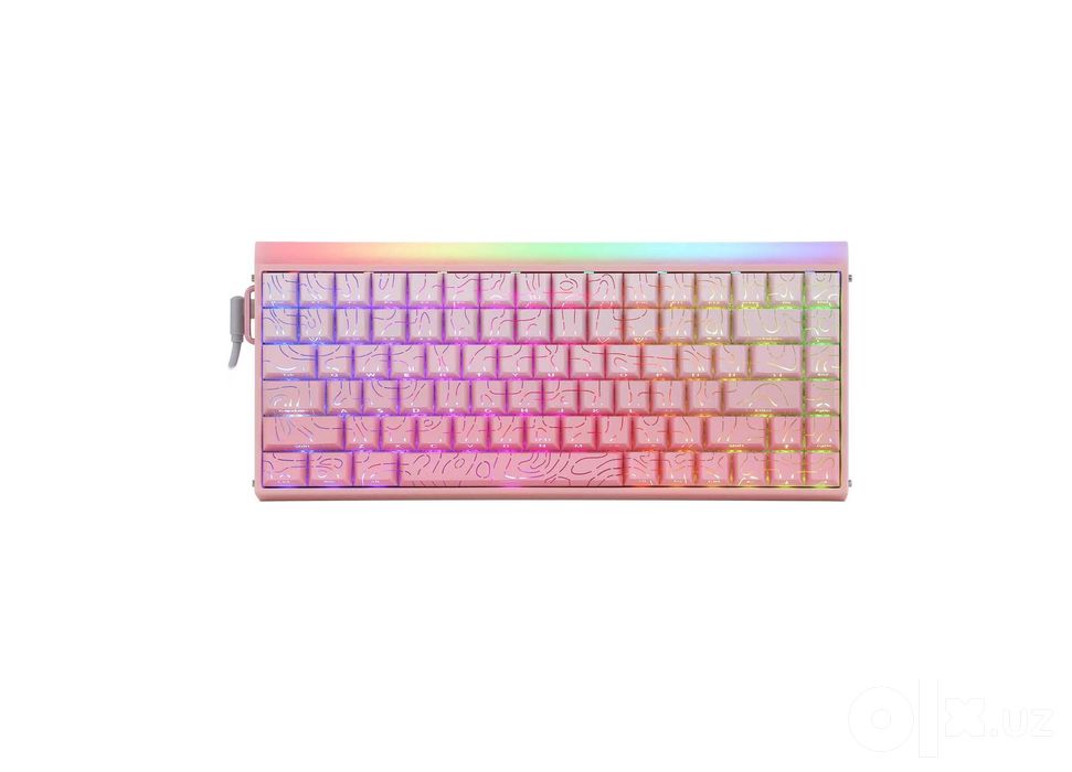 - Клавиатура AULA Hero 84 HE White-Pink Hall Effect 8000Hz