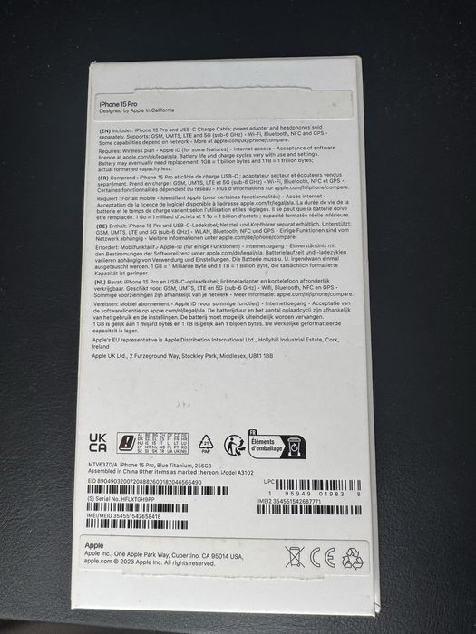 iPhone 15 Pro 256 Blue Titanium