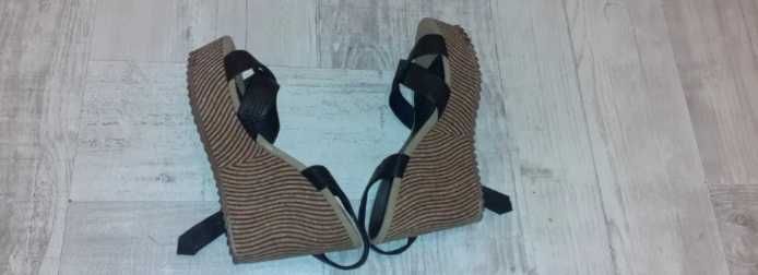 Sandale din piele cu platforma, mas 38